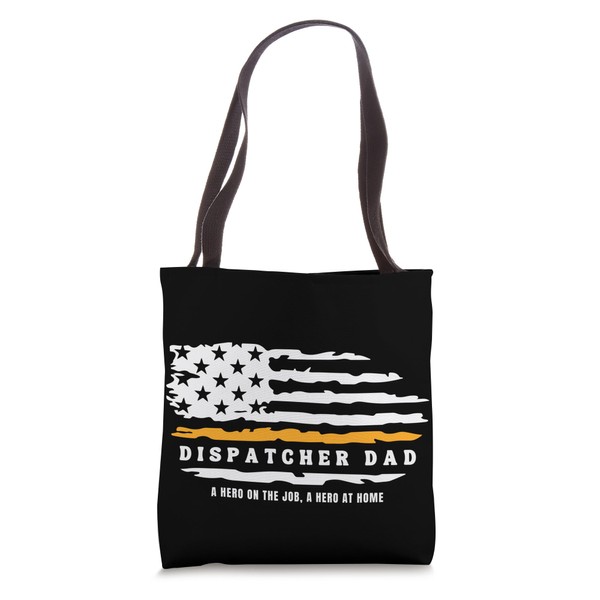 911 Police Dispatcher Dad, Thin Gold Line Flag for Sheriff