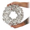 COM-FOUR® Vine Wreath with Stars, Decorative Table Wreath Made of