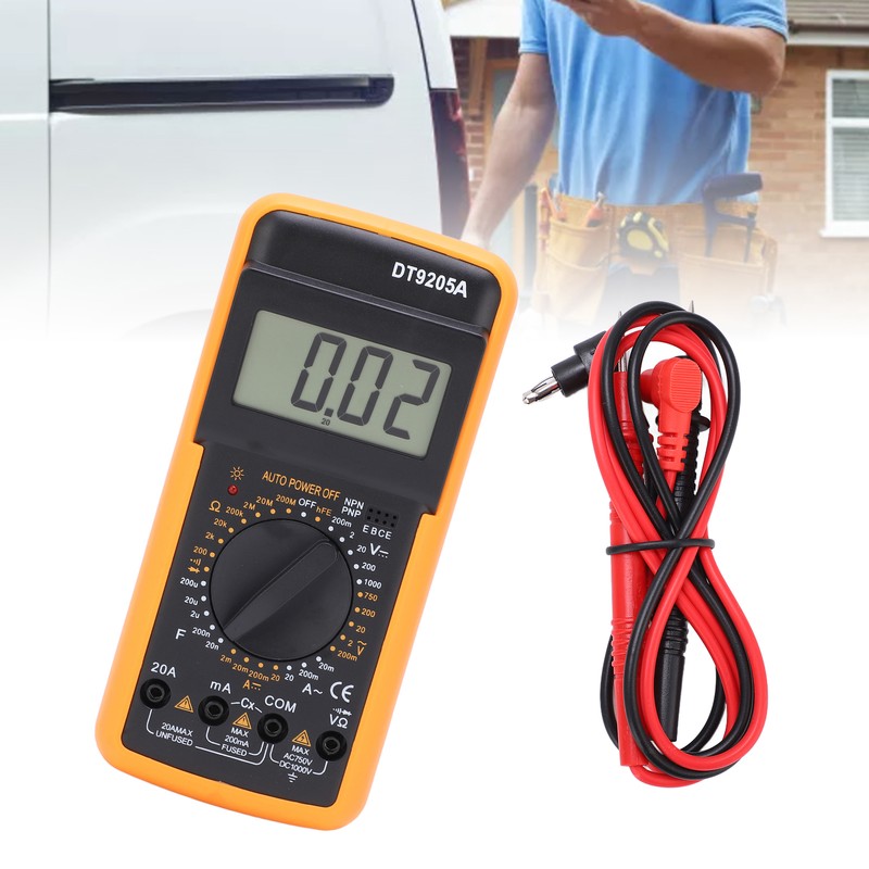 DT9205A Multimeter Digital Universal Meter Multifunctional Electrical Tester with High