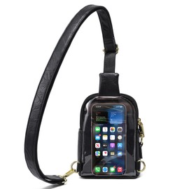 INICAT Sling Bag for Women Touchscreen Small Crossbody Cell Phone Purse Fanny Pack(Black Anti-theft Large)