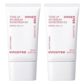 Innisfree 이니스프리 톤업 노세범 선스크린 이엑스 60ml SPF50+ 2개 Innisfree Tone Up No Sebum Sunscreen EX 60ml SPF50+ 2pcs