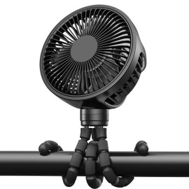 GUSGU Portable Fan Battery Powered, Charging Cable Included (Black)