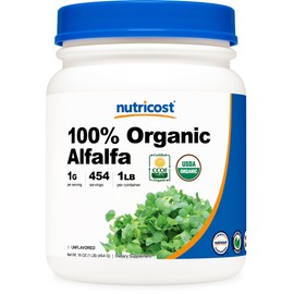 Nutricost Organic Alfalfa Powder 1LB - USDA Certified 100% Organic, Vegetarian, Non-GMO, Gluten Free