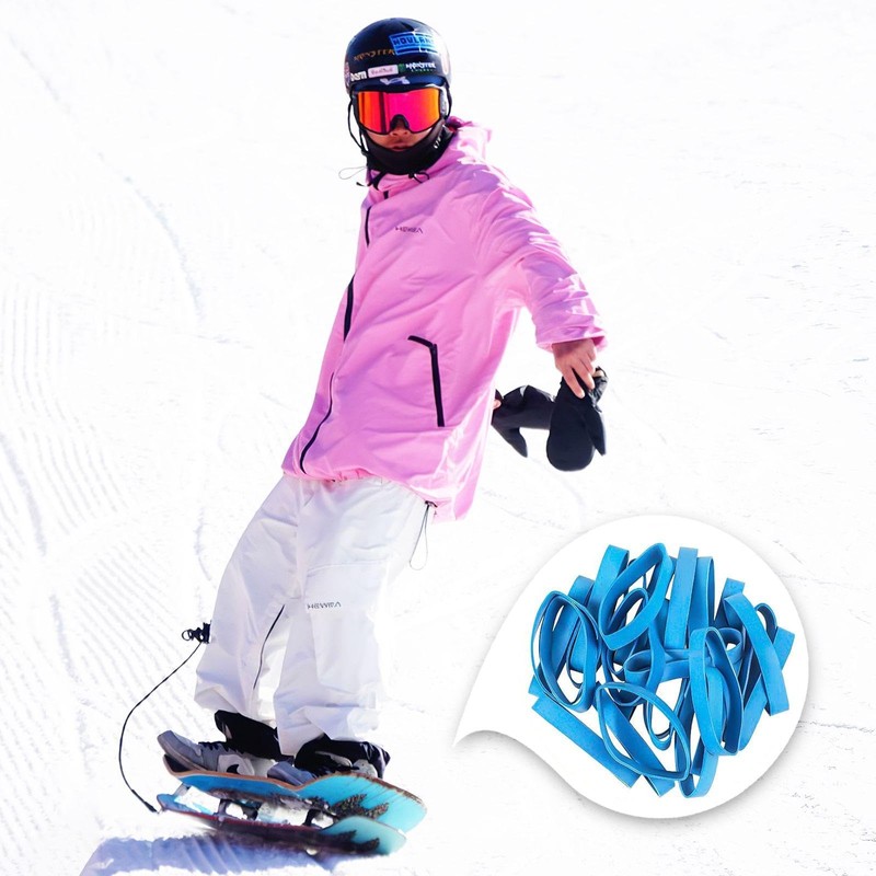 YSJCHEBS Pack of 25 Ski Bindings, Ski Accessories, Elastic Rubber