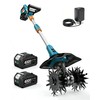 Seesii Cordless Tiller Cultivator, 20V Electric Tiller for Gardening