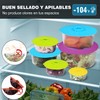 U Chef Juego de 5 Tapas de Silicona, Cubierta para
