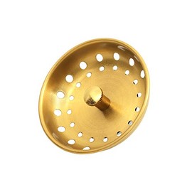 Zeesink Gold Sink Strainer,Gold Kitchen Sink Drain,Kitchen Sink Stopper, Stainless Steel Sink Strainer Stopper
