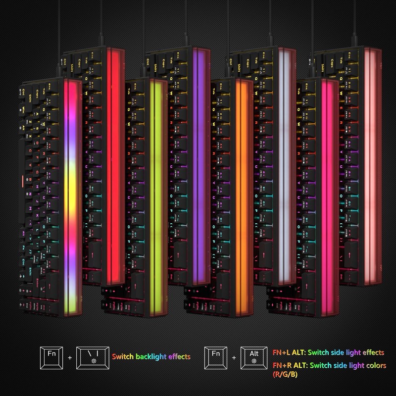Womier 60% Keyboard Gaming with Light Box, Wired Mechanical Keyboard