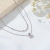 Yoosteel Layered Silver Initial Necklaces for Women - 14K White