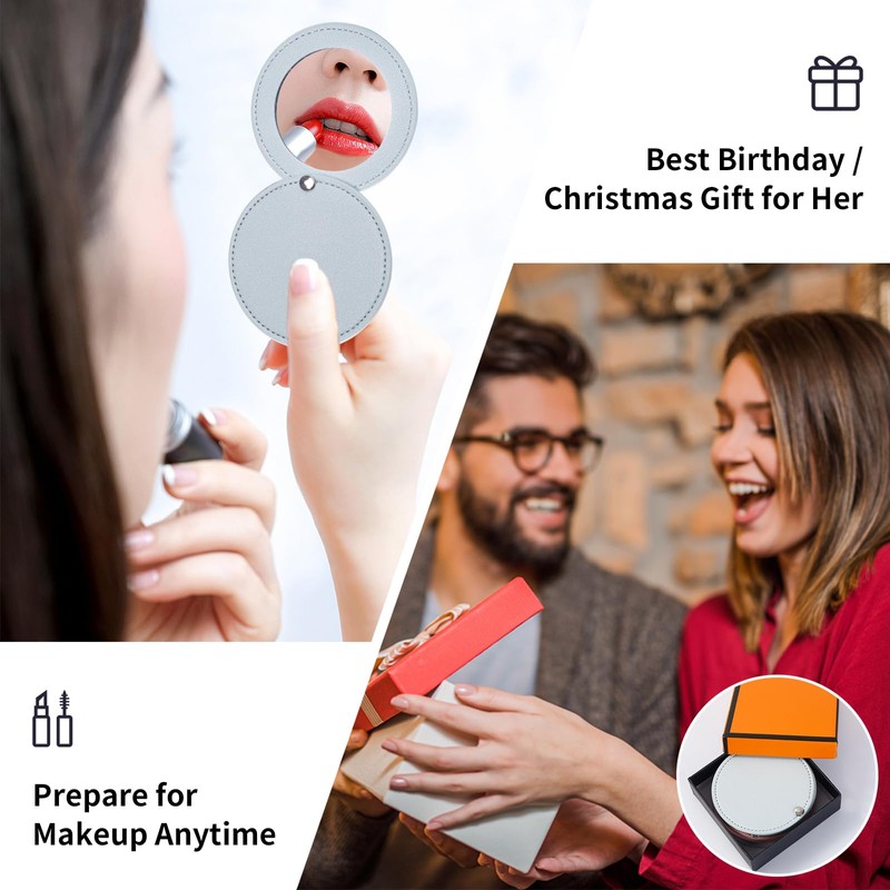 RBBMMH - Espejo de maquillaje de viaje de 3 piezas