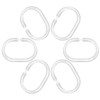 Plastic Shower Curtain Rings Hooks for Bathroom Shower Window Rod