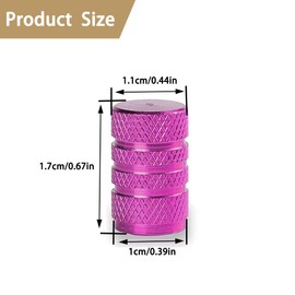 5 Pcs Tire Valve Stem Caps, Aluminum Tire Valve Cap Set, Universal Stem Covers for Cars Trucks Motorcycles SUVs and Bikes (Purple)