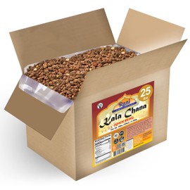 Rani Kala Chana (Desi Chickpeas Chana with skin) 400oz (25lbs) 11.36kg Bulk Box ~ All Natural | Gluten Friendly | NON-GMO | Vegan | Indian Origin
