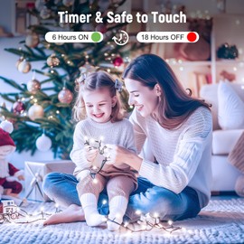 Christmas Tree Lights Outdoor, 168Ft 600 LED Twinkle Fairy Lights String Lights with 8 Light Modes for Christmas LED Garland Wreath Wedding Indoor Holiday Decorations with Dark Green Wire, Cool White