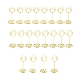 SEIWEI Pack of 20 Table Number Holders, 3.35 Inch Place Card Holder Memo Holder Stand Photo Holder for Wedding Party Birthday (Gold)