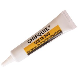 Chip Quik CQ512-20G Electronics Grade Self-Leveling Silicone (Clear) 20g (0.7oz) Squeeze Tube for Precision Dispensing