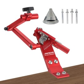 Upgraded Lawn Mower Blade Sharpener with Ball Bearing Manufacture Handle and 15°-45° Adjustable Frame for Straight and Standard Lawnmower Blades, 5005, Red