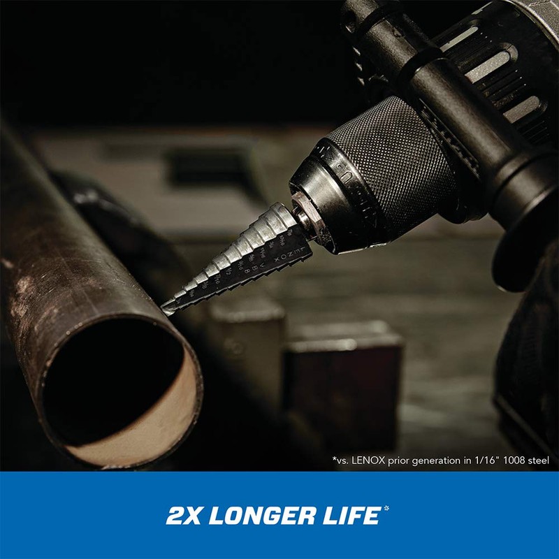 Lenox Tools 30889889 Vari-Bit Step Drill Bit Kit, 3 Piece