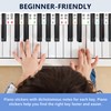 Klavierführer für Anfänger,Abnehmbare Klaviertastatur Etiketten Klaviertastatur-Notenetiketten aus Silikon Wiederverwendbar für