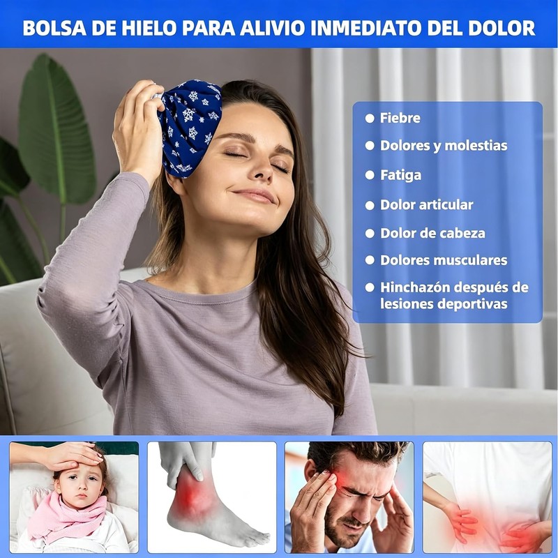 Bolsa de Hielo Terapia 11in, Compresa para Frío o Agua
