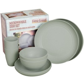 Camp Casual 8-Piece Outdoor Dinnerware Set - Mountain Sage