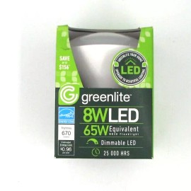 GreenLite 8W LED 65W Equivalent Dimmable  BR30 Floodlight 4 pack Bulbs