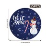 LeZakaa 25Pcs Christmas Paper Plates - Let It Snow Lettering
