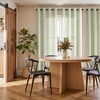 JINCHAN Linen Curtains for Living Room Sage Green on Beige