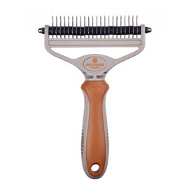 PETCODE PAWS Dog Detangling Kit with Duo Brush and Leave-in Shampoo Conditioner Spray - Improve Your Pet Beauty Routine with Leave-in Shampoo Conditioner Spray for Natural Puppy Grooming - Terra/Large