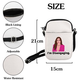 HOLLP Funny Housewives Gifts I'm Disengaging Crossbody Bag Housewives Party Gifts Reality TV Lovers Small Belt Bag (Disengaging)