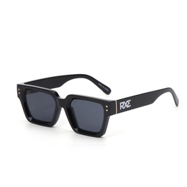 Real recognise real London Square Sunglasses for Men & Women – Trendy Square Frame Glasses with UV Protection Lenses, Unisex Lightweight Sunglasses - Black