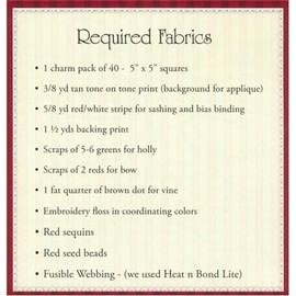 Holly & Berries Table Runner Pattern