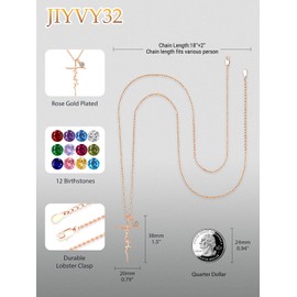 JIYVY32 April Birthstone Necklace Mother Gifts Faith Jewelry Necklaces Cubic Zirconia Pendant Wedding Anniversary Present for Her