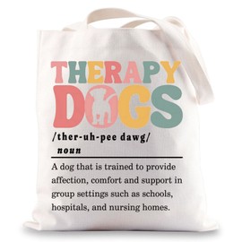 JNIAP Therapy Dog Definition Tote Bag Therapy Dog Lover Gifts Therapy Dog Trainer Gifts Therapy Dog Mom Gifts, Therapy Dogs Tb, Large