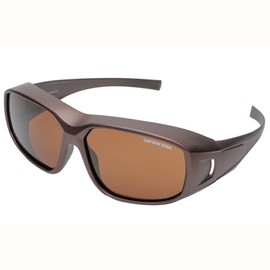 Captain Stag CSO-004-2 Men's Driving Sunglasses, Polarized Sunglasses, UV Protection, Lightweight, Sports Sunglasses, Fishing, Golf, Driving, Brown, Over Glasses