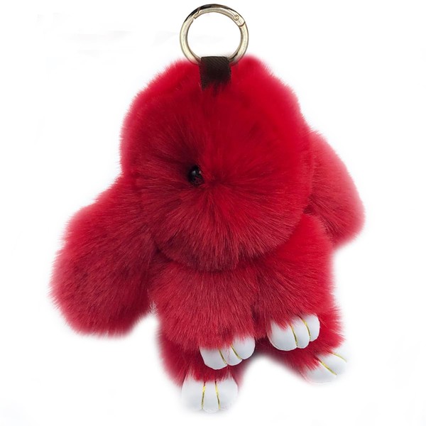 Unpafcxddyig Bunny Keychain Cute Rabbit artificial fur Keychain Car Handbag
