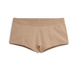 TomboyX Boy Short Underwear For Women, Cotton Stretch Comfortable Boxer Briefs Panties -Medium Chai