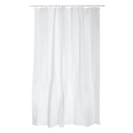 MSV White Polyester Shower Curtain 120 X 200