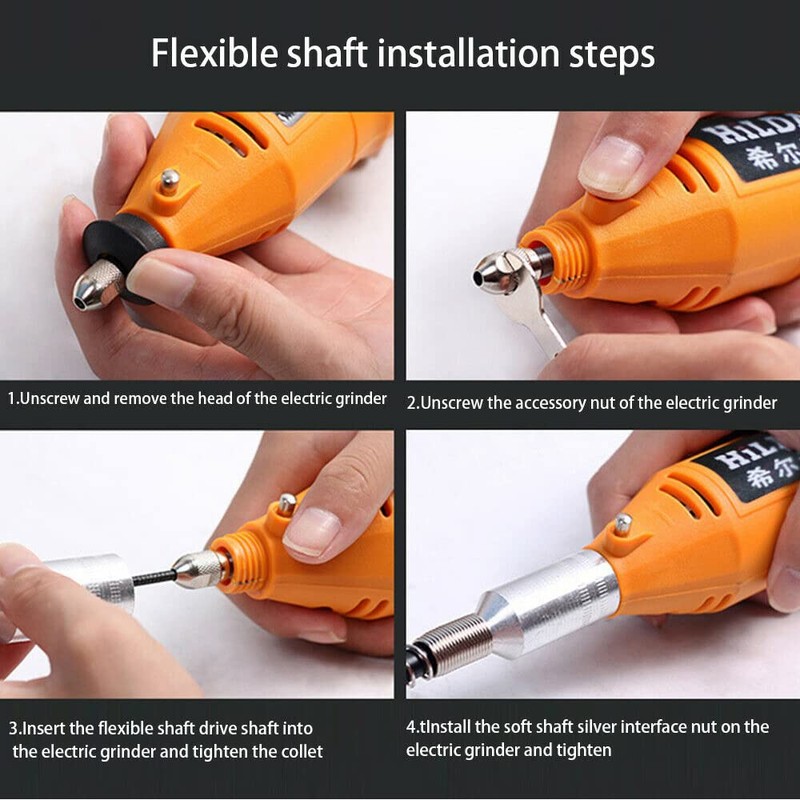 42" Extension Flexible Drill Rotary Drive Flex Shaft Attachment for