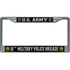 U.S. Army 16th Military Police Brigade Chrome License Plate Frame