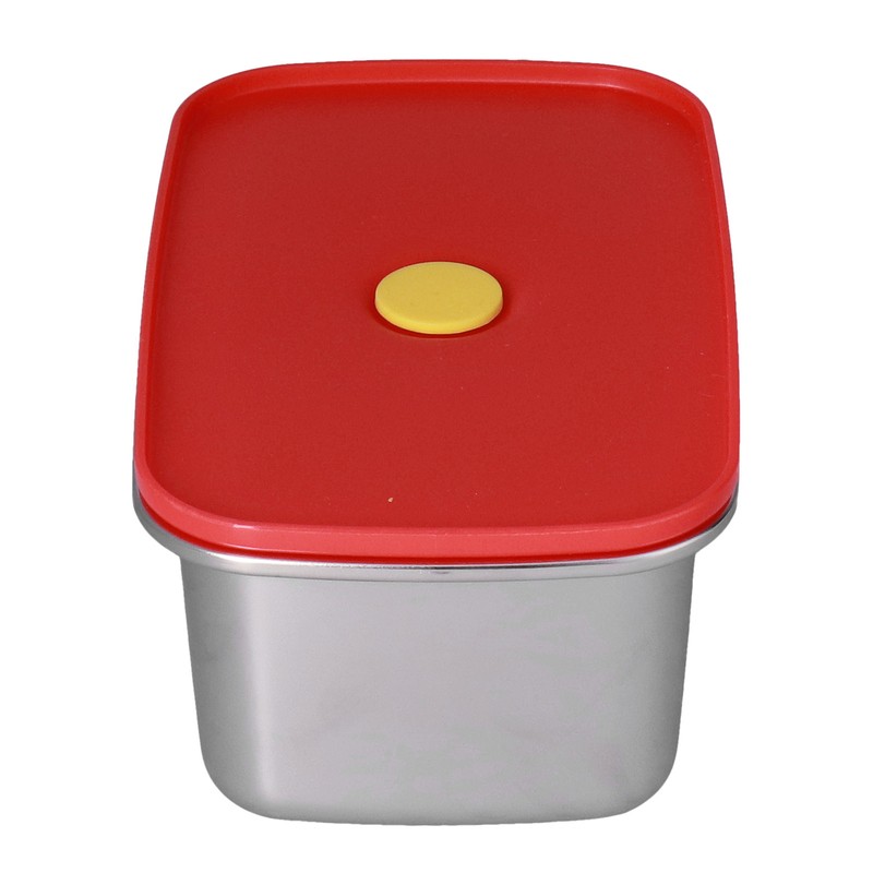 Lunch Box Red Non Pollution Good Sealing Lightweight Easily Clean
