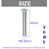 TERF® M8 X 60mm Pozi Countersunk Machine Screw M8 (8mm)