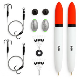 2 x Pike Dead Bait Float KIT Rig Fishing Kit Including DEADBAIT Traces Hooks Floats - UK POST