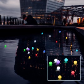 Soravl Floating Pool Lights Rechargeable, Color Changing Hot Tub Lights, Fully Waterproof led Lights IP68 with Remote, 3-inch Night Lights for Swimming Pool,Pond,Bathtubs,Fish Tank,Spa (4-Pack)