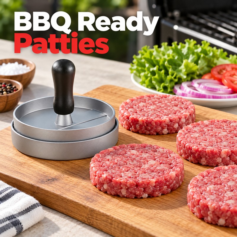 Burger Press Maker for Homemade Patties – Non-Stick Hamburger Patty