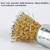Brass Coated Wire End Brush Set,Wire Brush for Cleaning Rust