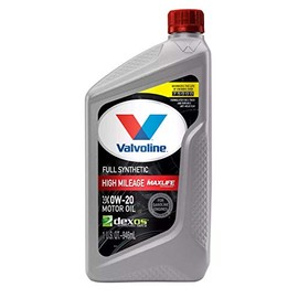 Valvoline Full Synthetic High Mileage with MaxLife Technology SAE 0W-20 Motor Oil 1 QT (Packaging May Vary)