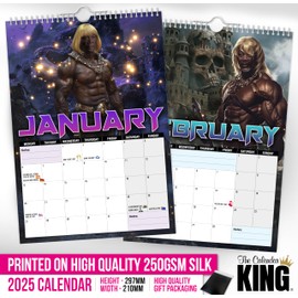 The Calendar King // Morgan He-Man - 2025 Wall Calendar // Funny/Quirky/Gift/Secret Santa