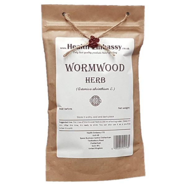 Wormwood Herb (Artemisa Absinthium L. - Herba Absinthii) - Health Embassy - 100% Natural (100g)