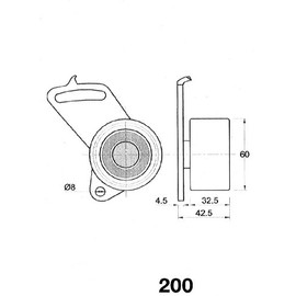 Japanparts BE-200 Belt Tensioner Timing Belt